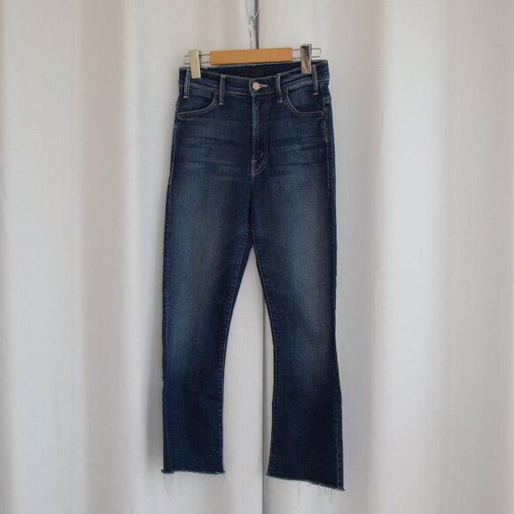 Mother Denim The Hustler Ankle Fray Jeans In Wash On The Edge Sz 24 - Picture 2 of 10
